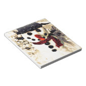 Holiday Laat het Schattig Snowman sneeuwen Notitieblok (Schuin)