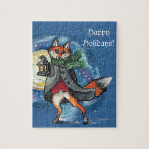 Holiday Lantern Fox Puzzle Legpuzzel