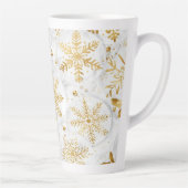 Holiday latte cup in gold and white latte mok (Rechts)