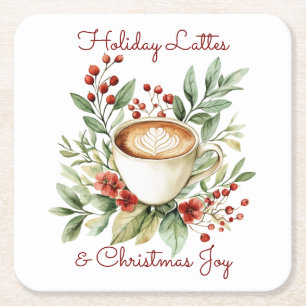 Holiday Lattes en Christmas Joy  Kartonnen Onderzetters