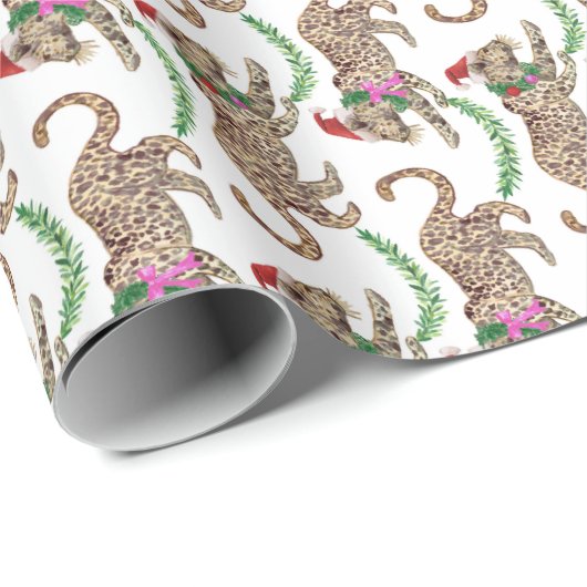 Holiday Leopard Parade Cadeaupapier (Rol Hoek)