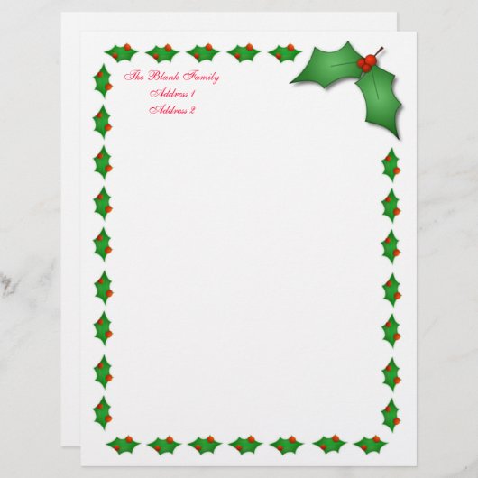 Holiday Letterhead Briefhoofd Ontwerp (Voorkant / Achterkant)