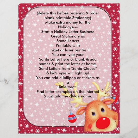 Holiday Letterhead kerstbrief Biz (Voorkant)