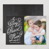 Holiday Lettering Holiday Fotokaart Feestdagenkaart (Voorkant / Achterkant)