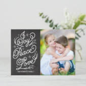 Holiday Lettering Holiday Fotokaart Feestdagenkaart (Staand voorkant)