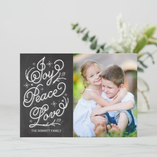 Holiday Lettering Holiday Fotokaart Feestdagenkaart (Staand voorkant)