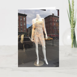 Holiday Licht NYC Kerstvenster Mannequin Feestdagen Kaart