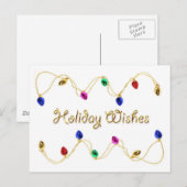 Holiday Light Border Briefkaart (Voorkant / Achterkant)