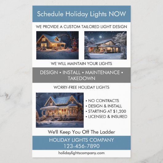 Holiday Light Installatiebedrijf Flyer (Voorkant)