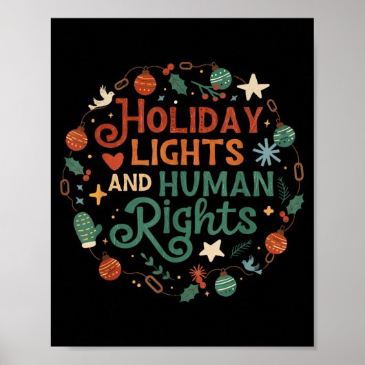 Holiday Lights And Human Rights Poster (Voorkant)
