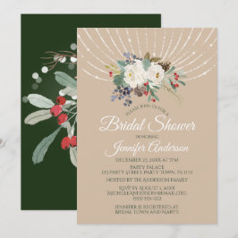 Holiday Lights Floral Bouquet Vrijgezellenfeest Kaart