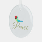 Holiday Little Bird Messenger of Peace Glas Ornament (Voorkant links)