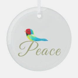 Holiday Little Bird  Messenger of Peace Glas Ornament