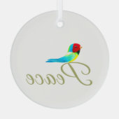 Holiday Little Bird  Messenger of Peace Glas Ornament (Achterkant)
