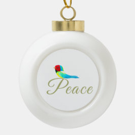 Holiday Little Bird  Messenger of Peace Keramische Bal Ornament