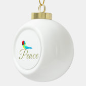 Holiday Little Bird  Messenger of Peace Keramische Bal Ornament (Rechts)
