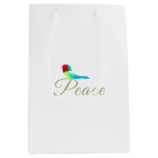 Holiday Little Bird  Messenger of Peace Medium Cadeauzakje (Voorkant)