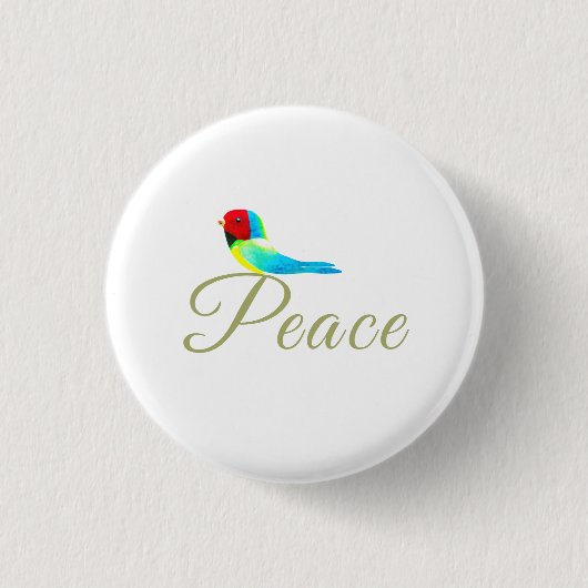 Holiday Little Bird Messenger of Peace Ronde Button 3,2 Cm (Voorkant)