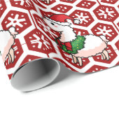 Holiday Llama Elf Cadeaupapier (Rol Hoek)