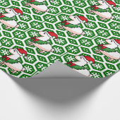 Holiday Llama Elf Cadeaupapier (Hoek)