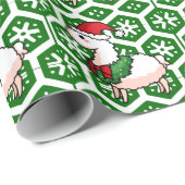 Holiday Llama Elf Cadeaupapier (Rol Hoek)