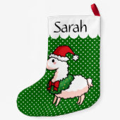 Holiday Llama Elf Kleine Kerstsok (Achterkant)