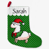 Holiday Llama Elf Kleine Kerstsok (Voorkant)