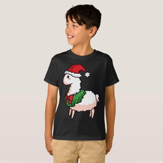Holiday Llama Elf T-shirt (Voorkant volledig)