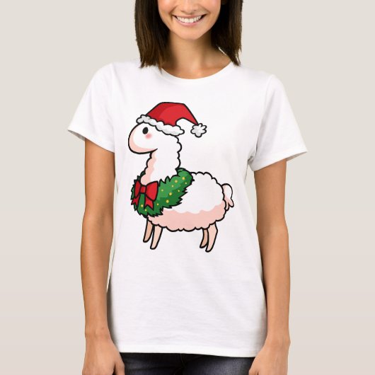 Holiday Llama Elf T-shirt (Voorkant)