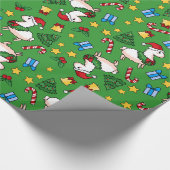 Holiday Llama Madness Cadeaupapier (Hoek)