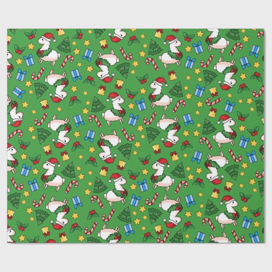Holiday Llama Madness Cadeaupapier (Vlak)