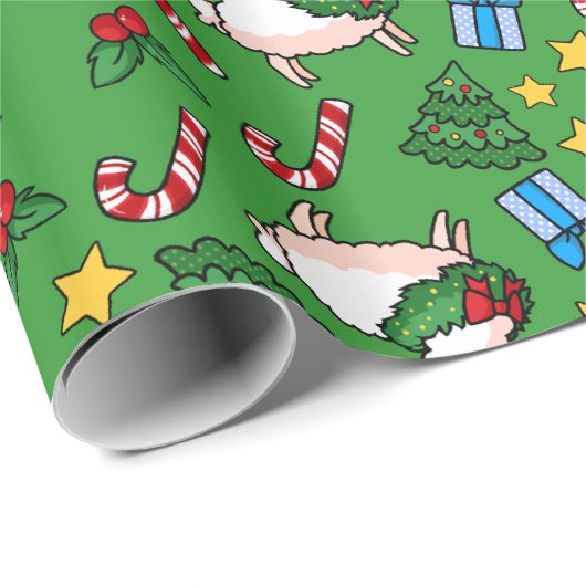 Holiday Llama Madness Cadeaupapier (Rol Hoek)