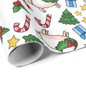 Holiday Llama Madness Cadeaupapier (Rol Hoek)