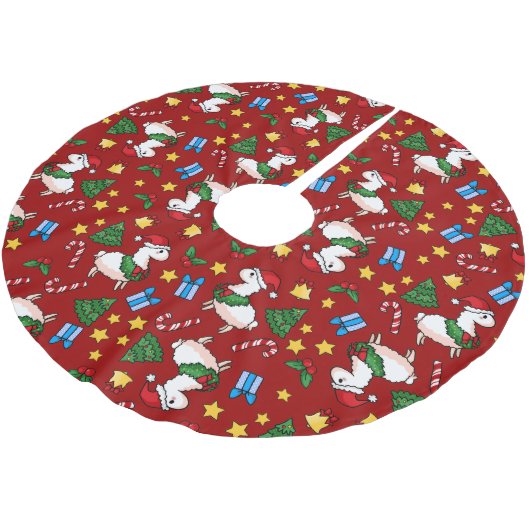 Holiday Llama Madness Kerstboom Rok (Gekanteld)
