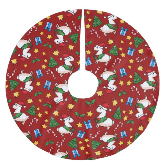 Holiday Llama Madness Kerstboom Rok (Voorkant)