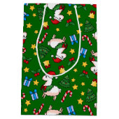 Holiday Llama Madness Medium Cadeauzakje (Achterkant)