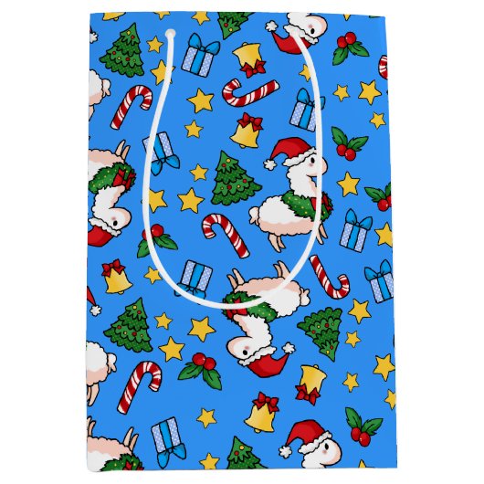 Holiday Llama Madness Medium Cadeauzakje (Voorkant)