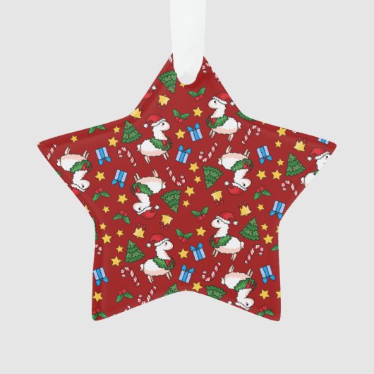 Holiday Llama Madness Ornament (voorkant)