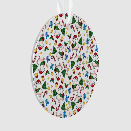 Holiday Llama Madness Ornament (voorkant)