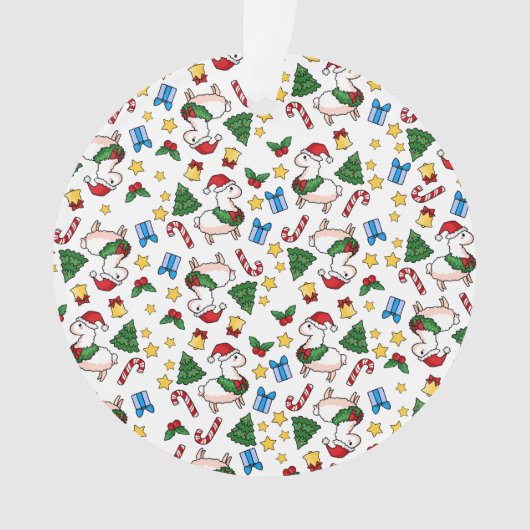 Holiday Llama Madness Ornament (voorkant)