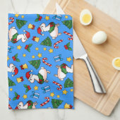 Holiday Llama Madness Theedoek (Quarter Fold)