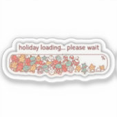 Holiday Loading Progress Bar Cute Christmas Vinyl Sticker (Voorkant)