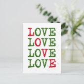 Holiday Love Feestdagenkaart (Staand voorkant)