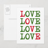 Holiday Love Feestdagenkaart (Voorkant / Achterkant)