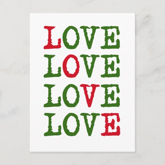 Holiday Love Feestdagenkaart (Voorkant)