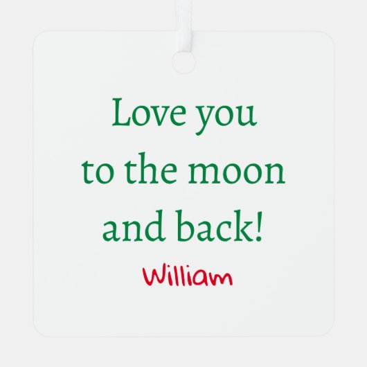 Holiday Love Gator Ornament (Achterkant)