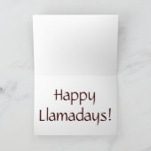 Holiday Love Llamas Feestdagen Kaart (Binnen)