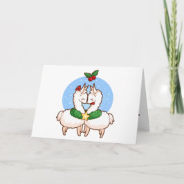 Holiday Love Llamas Feestdagen Kaart