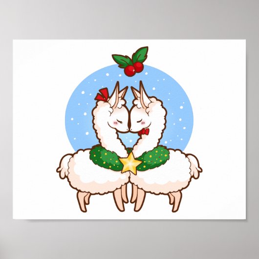 Holiday Love Llamas Poster (Voorkant)