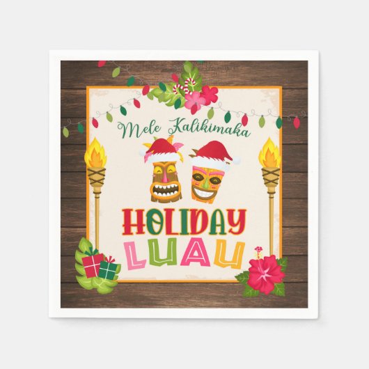 Holiday Luau Party Napkins Servet (Voorkant)